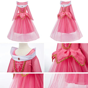 Fantasia Infantil Vestido Princesa Rosa de Conto de Fadas
