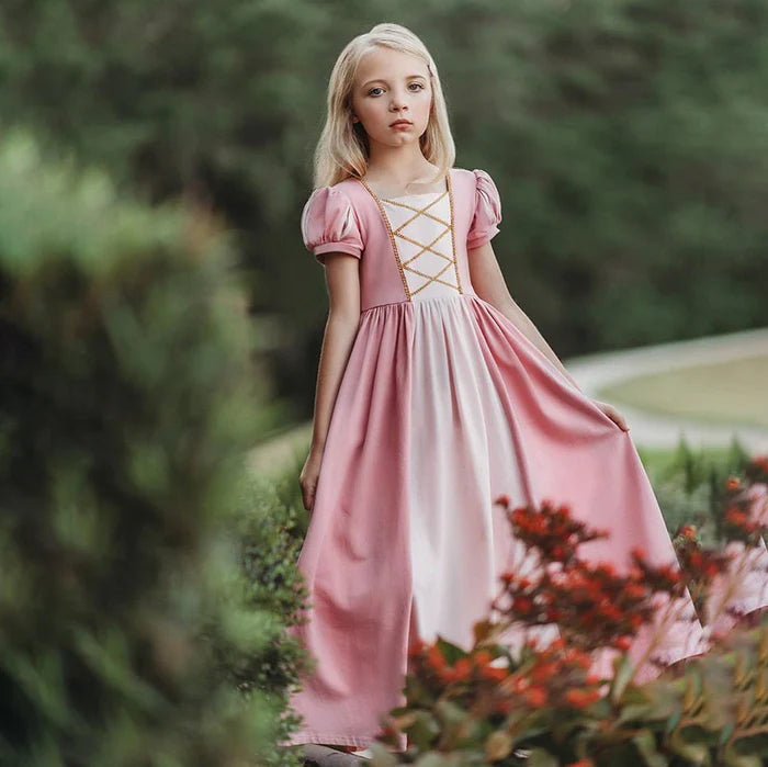 Fantasia Infantil Vestido Princesa Rosa Encantada